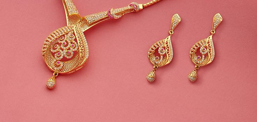 Necklace and earrings