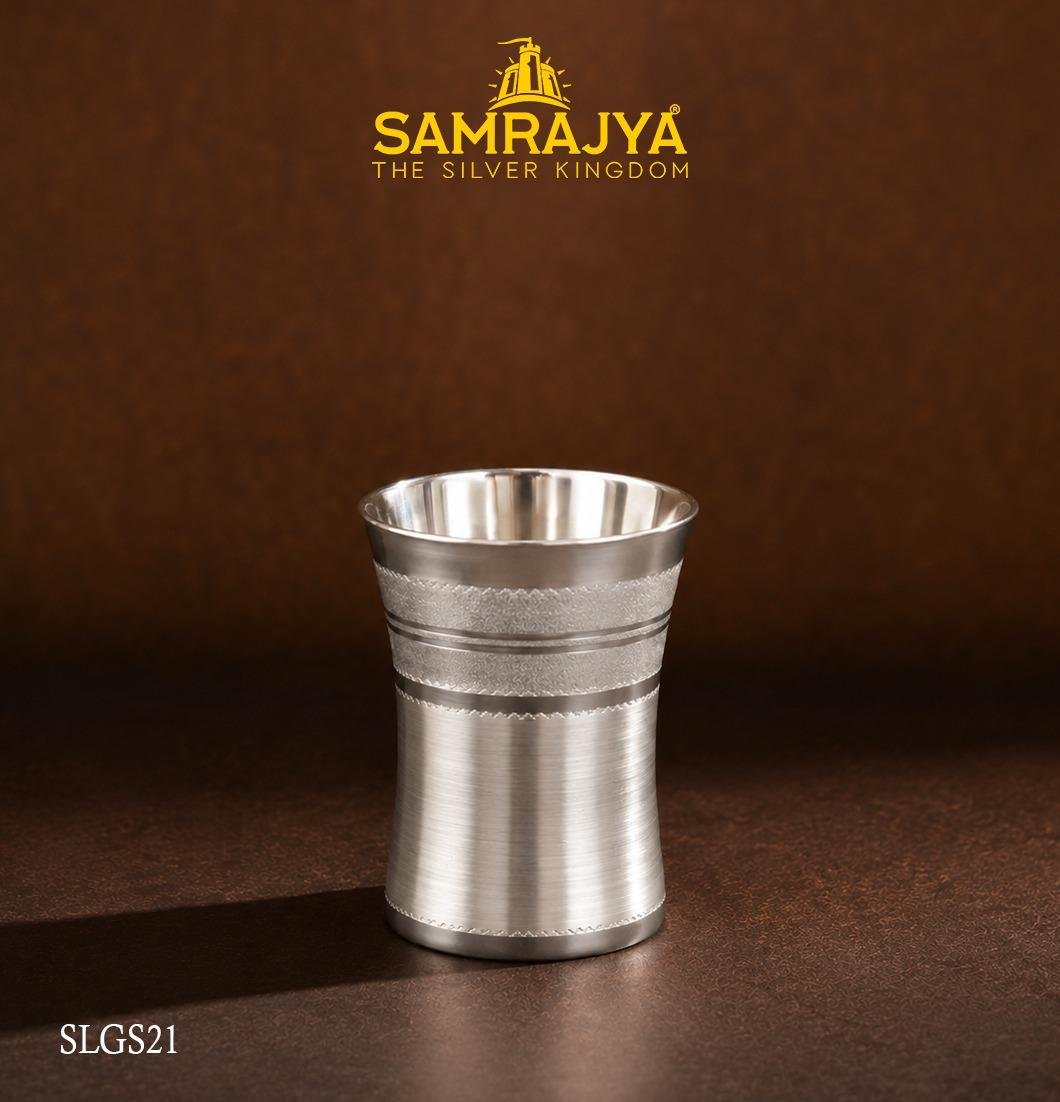 Silver Plain Tumbler (Engraved Band)